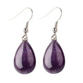 Boucles d'oreilles pierre naturelle goutte améthyste