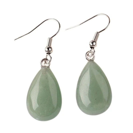Boucles d'oreilles pierre naturelle goutte A