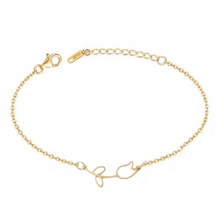 Bracelet souple pour femme maille fleur