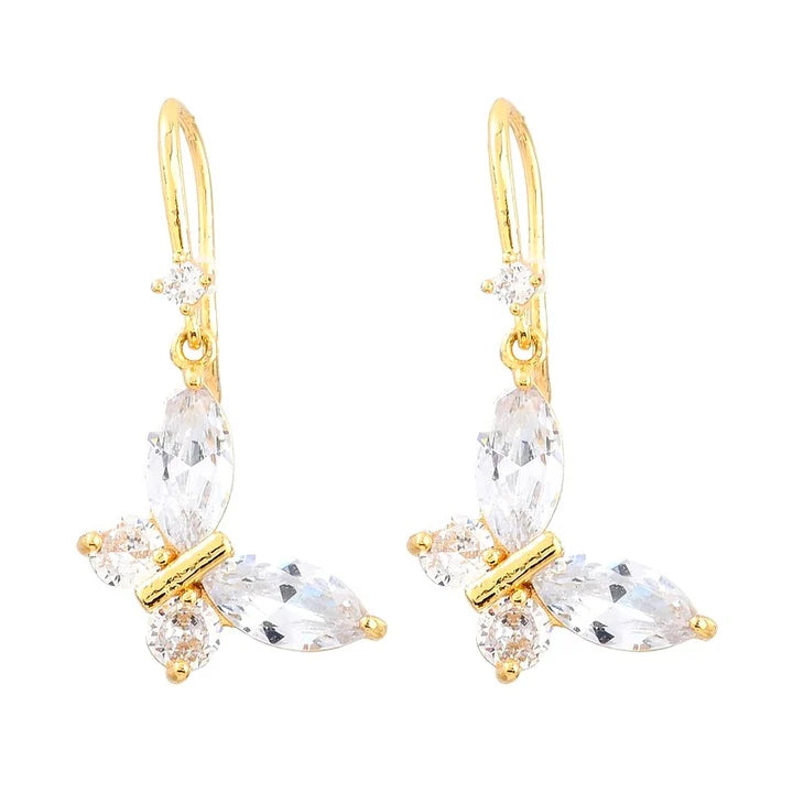 Boucles d'oreilles tombantes papillon