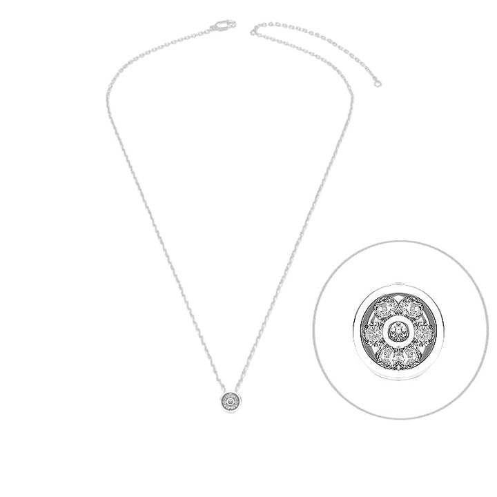 Collier argent cercle zirconiums