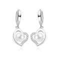 Boucles d'oreilles perle zirconiums sertis Valentina