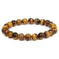 Bracelet pour Homme ou Femme - Pierre naturelle 6 mm - Oeil du tigre